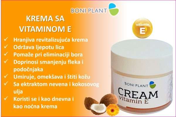 krema - vitamin E - krema-vitamin-E-lice-lepota-zdravlje-boniplant-prirodnakozmetika